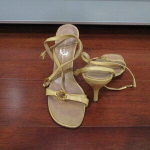 Casadei Ankle Strap Rhinestone Detail Sandals Heels